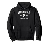Vintage Retro Washington, USA WA, Bellingham Sudadera con Capucha
