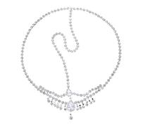Vintage Rhinestone Head Chain Forehead Headband Hair Accesories Fringe Headdress para ocasiones especiales y festivales(Silver 10)
