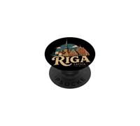 Vintage Riga Letonia - Recuerdo de Viaje PopSockets PopGrip Adhesivo