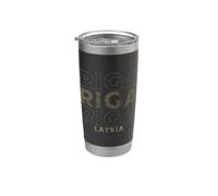 Vintage Riga Letonia Vaso térmico de acero inoxidable de doble pared