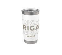 Vintage Riga Letonia Vaso térmico de acero inoxidable de doble pared