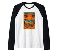 Vintage Riviera Maya Travel México Familia Vacaciones Playa Camiseta Manga Raglan