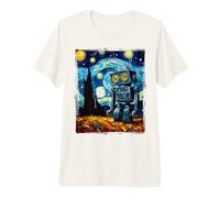 Vintage Robot Arte Van Gogh Juguete Robot Constructor robótica Camiseta Premium