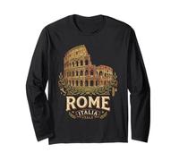 Vintage Roma Italia Coliseo Antiguo Romano Monumento 3 Manga Larga