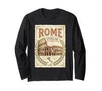 Vintage Roma Italia Coliseo Antiguo Romano Monumento 4 Manga Larga
