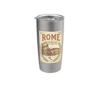 Vintage Roma Italia Coliseo Antiguo Romano Monumento 4 Vaso térmico de acero inoxidable de doble pared