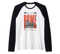 Vintage Roma Travel Poster, Vacaciones en Roma, Vacaciones en Roma Camiseta Manga Raglan