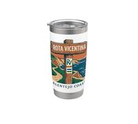 Vintage Rota Vicentina Ruta de senderismo por la costa del Vaso térmico de acero inoxidable de doble pared