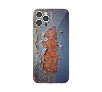 Vintage Rust Look Phone Case for iPhone 16 Pro MAX, Rusty Glossy Pattern Phone Cover, Creative Industrial Iron Inspired Shockproof TPU Case for iPhone 16/15/14/13/12 Promax (12 Pro,e)