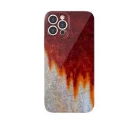 Vintage Rust Look Phone Case for iPhone 16 Pro MAX, Rusty Glossy Pattern Phone Cover, Creative Industrial Iron Inspired Shockproof TPU Case for iPhone 16/15/14/13/12 Promax (14 Pro,g)