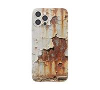 Vintage Rust Look Phone Case for iPhone 16 Pro MAX, Rusty Glossy Pattern Phone Cover, Creative Industrial Iron Inspired Shockproof TPU Case for iPhone 16/15/14/13/12 Promax (16 Pro,b)