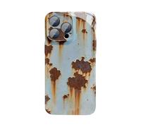 Vintage Rust Look Phone Case for iPhone 16 Pro MAX, Rusty Glossy Pattern Phone Cover, Creative Industrial Iron Inspired Shockproof TPU Case for iPhone 16/15/14/13/12 Promax (12 Pro MAX,a)