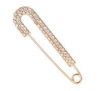 Vintage Safety Pin Brooch - Rhinestone Zircon Tightener Clip, Fashion Jewelry Pin for Women Anti Exposure Styling, Elegant Decoration for Evening Wedding Birthday Occasion