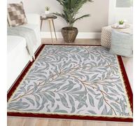 Vintage Sage 100x150 Green Area Alfombra William Morris Leaf Lavable Alfombrilla Antideslizante Pelo Corto Faux Wool Tapete Suave Aesthetic Floor Salon Dormitorio Cocina Oficina Dorm Dinning Room