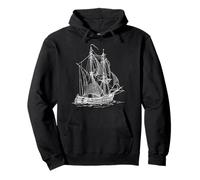 Vintage Sailboat Sailing Ship Nautical Sailor Sudadera con Capucha