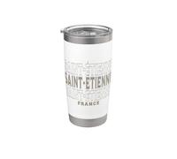 Vintage Saint-Etienne Francia Vaso térmico de acero inoxidable de doble pared