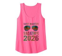 Vintage Saint Maarten Vacaciones 2026 Viaje Playa Vacay Camiseta sin Mangas