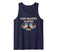 Vintage Saint Maarten Vacaciones 2026 Viaje Playa Vacay Camiseta sin Mangas