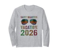 Vintage Saint Maarten Vacaciones 2026 Viaje Playa Vacay Manga Larga
