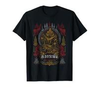 Vintage Sak Yant Zen Tinta Tatuaje Tailandés Paz Arte Camiseta