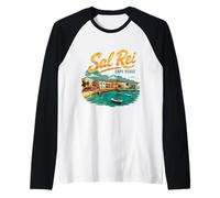 Vintage Sal Rei Cabo Verde Viaje Souvenir Monumento Regalo Camiseta Manga Raglan
