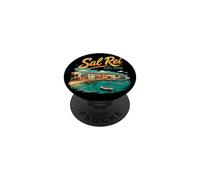 Vintage Sal Rei Cabo Verde Viaje Souvenir Monumento Regalo PopSockets PopGrip Adhesivo