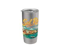 Vintage Sal Rei Cabo Verde Viaje Souvenir Monumento Regalo Vaso térmico de acero inoxidable de doble pared