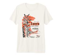 Vintage Sam's Seafood Tiki Bar | Estilo de salón polinesio de los años 60 Camiseta Premium