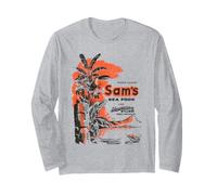 Vintage Sam's Seafood Tiki Bar | Estilo de salón polinesio de los años 60 Manga Larga
