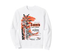 Vintage Sam's Seafood Tiki Bar | Estilo de salón polinesio de los años 60 Sudadera