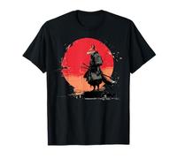 Vintage Samurai Fox Guerrero Japonés Ukiyo-e Estilo Camiseta