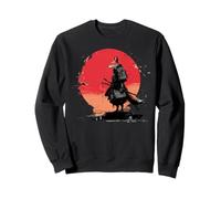 Vintage Samurai Fox Guerrero Japonés Ukiyo-e Estilo Sudadera
