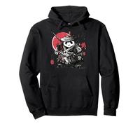 Vintage Samurai Panda Guerrero Japonés Ukiyo-e Estilo Sudadera con Capucha