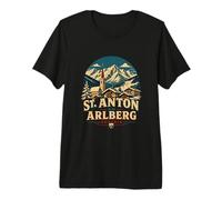 Vintage San Antón Am Arlberg Austria Viaje Monumento Regalo Camiseta Premium