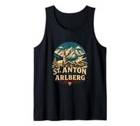 Vintage San Antón Am Arlberg Austria Viaje Monumento Regalo Camiseta sin Mangas