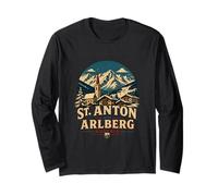 Vintage San Antón Am Arlberg Austria Viaje Monumento Regalo Manga Larga