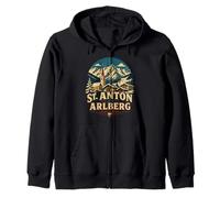 Vintage San Antón Am Arlberg Austria Viaje Monumento Regalo Sudadera con Capucha