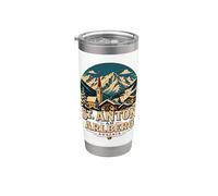 Vintage San Antón am Arlberg Austria Viaje Monumento Regalo Vaso térmico de acero inoxidable de doble pared