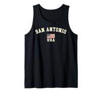 Vintage San Antonio USA Bandera Americana Texas Souvenir Retro Camiseta sin Mangas