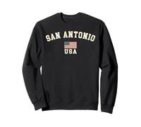 Vintage San Antonio USA Bandera Americana Texas Souvenir Retro Sudadera