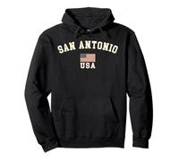 Vintage San Antonio USA Bandera Americana Texas Souvenir Retro Sudadera con Capucha