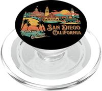 Vintage San Diego USA Travel Souvenir Landmark Turista Regalo PopSockets PopGrip para MagSafe