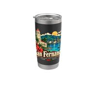 Vintage San Fernando Trinidad Travel Souvenir Monumento Regalo Vaso térmico de acero inoxidable de doble pared