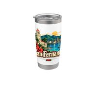 Vintage San Fernando Trinidad Travel Souvenir Monumento Regalo Vaso térmico de acero inoxidable de doble pared