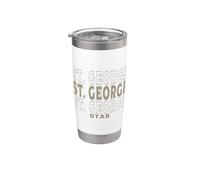 Vintage San Jorge Utah Vaso térmico de acero inoxidable de doble pared