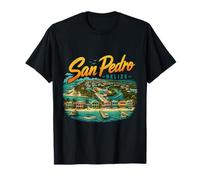 Vintage San Pedro Belice Travel Souvenir Monumento Regalo Camiseta