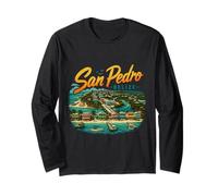 Vintage San Pedro Belice Travel Souvenir Monumento Regalo Manga Larga