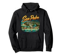 Vintage San Pedro Belice Travel Souvenir Monumento Regalo Sudadera con Capucha