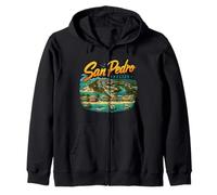 Vintage San Pedro Belice Travel Souvenir Monumento Regalo Sudadera con Capucha