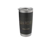Vintage San Pedro Belice Vaso térmico de acero inoxidable de doble pared